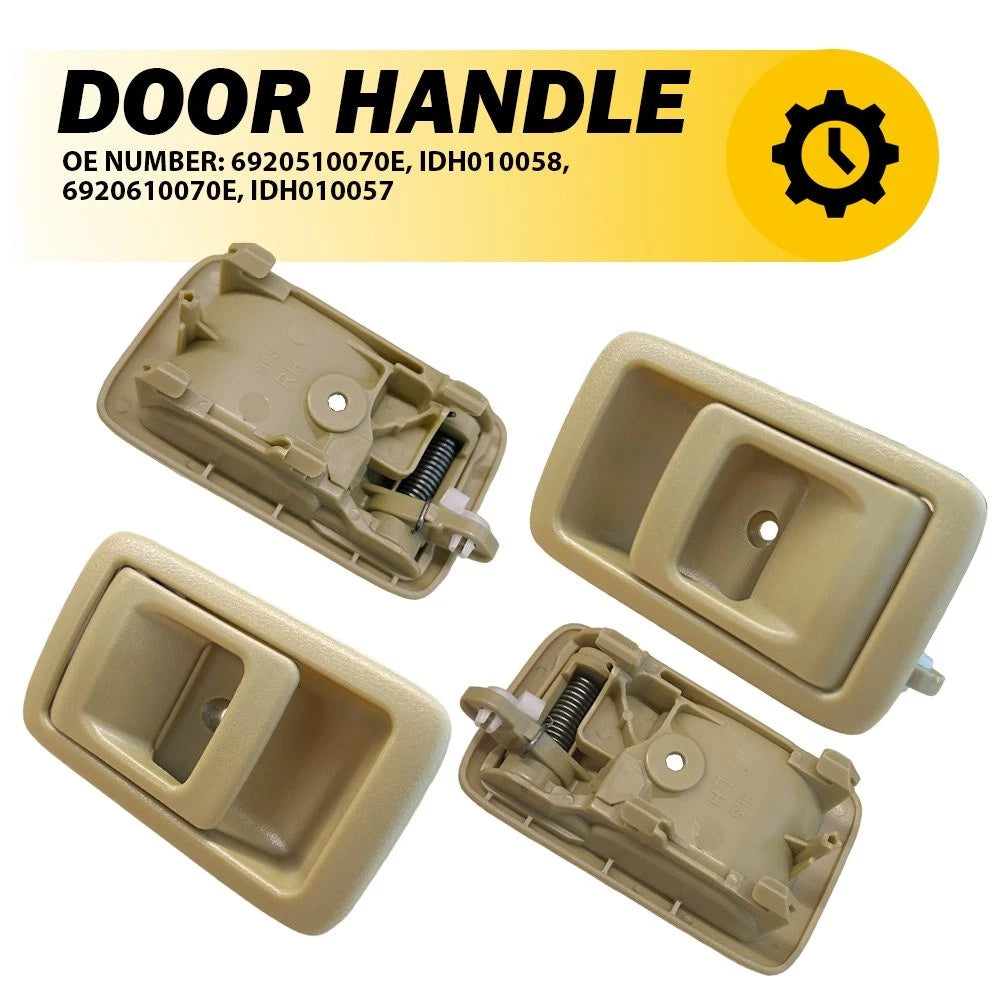 Set of 4 Interior Door Handles for Toyota Tacoma (2001–2004) 4Runner (1996–2002) Beige