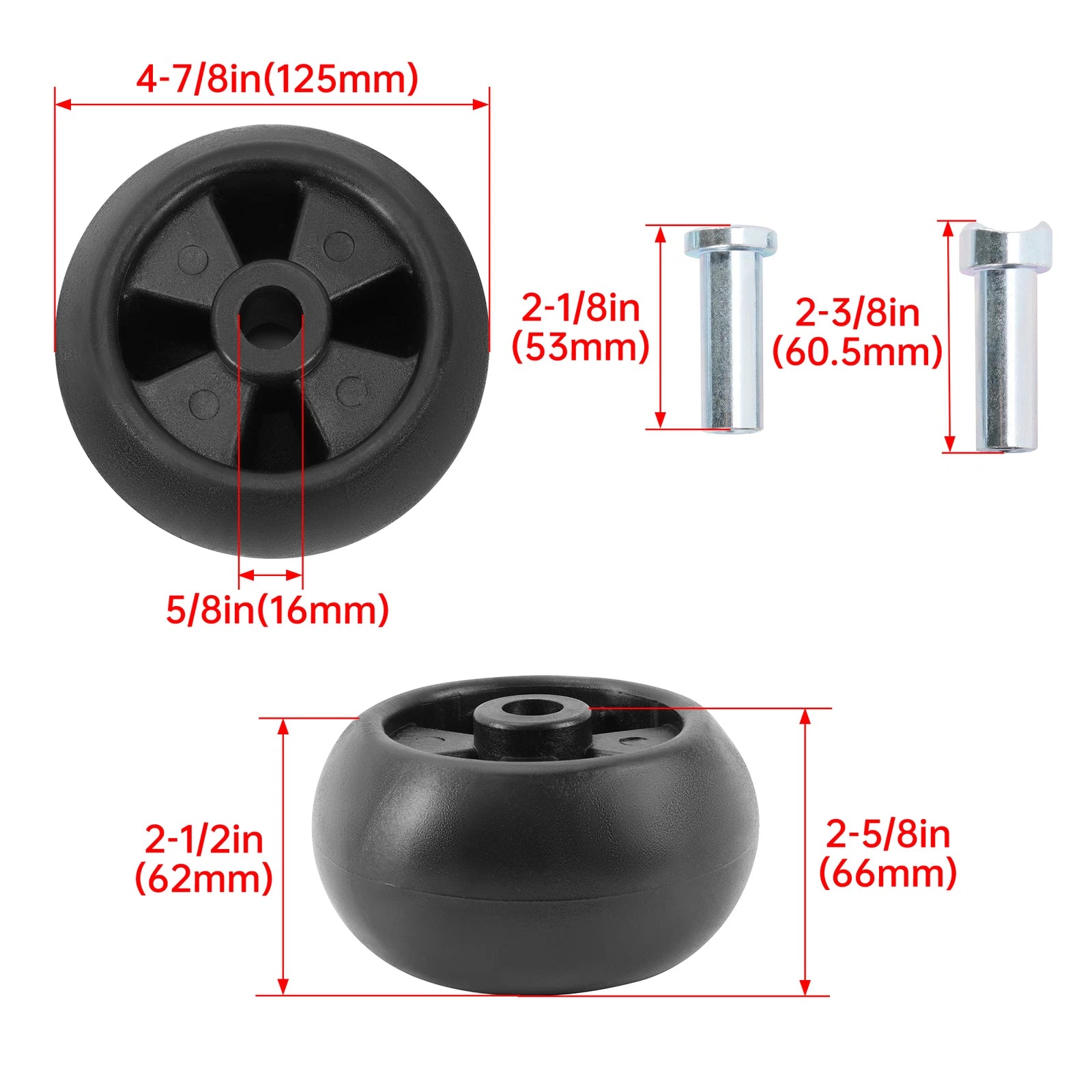 Deck Wheel Kit for John Deere Mower GT242 GT262 GT275 (1990–2005)