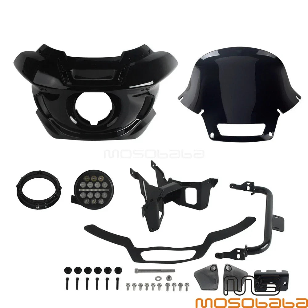 14.4" Windshield Headlight Fairing for Harley Softail FXBBS FXST FXLRS FXLR
