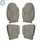 Set of 2 Front Row Seat Covers for Dodge Ram 1500 2500 3500 (1998–2002) Gray Leather