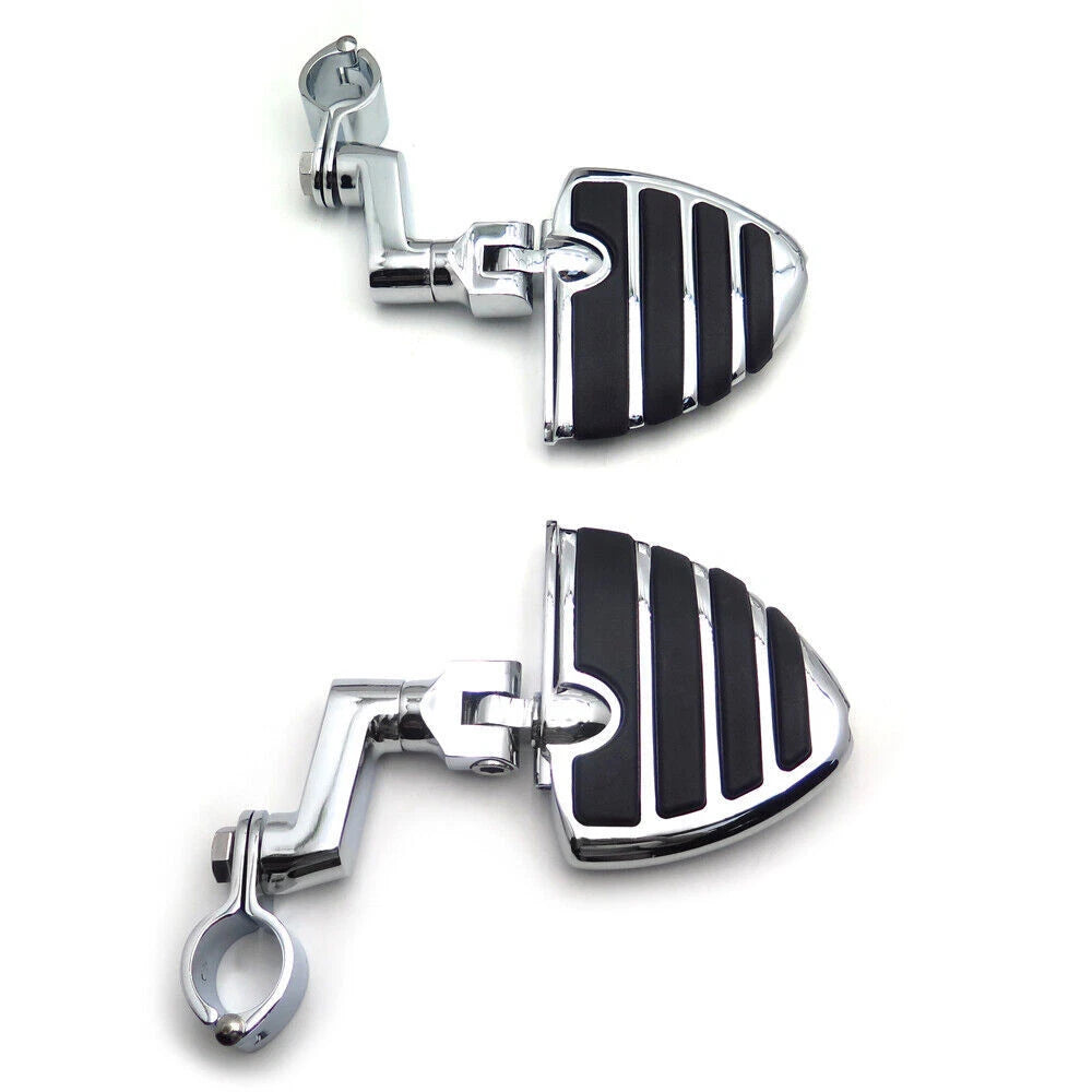 1" Wing Foot Peg Male Mount Clamps for Harley Sportster 883 XL1200, Honda Shadow