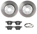 Brembo Front Brake Kit Disc Rotors Low-Met Pads with Sensor for BMW F01 F02 F06 (2008–2017)