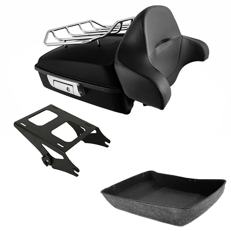 Matte Black Chopped Trunk Pad for Harley Touring (2014–2026)