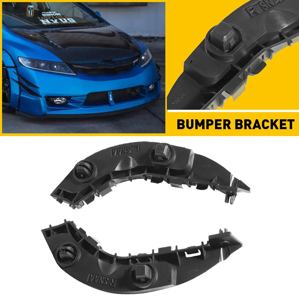 2X Front Bumper Retainer Bracket Support for Honda Civic Sedan (2006–2011)