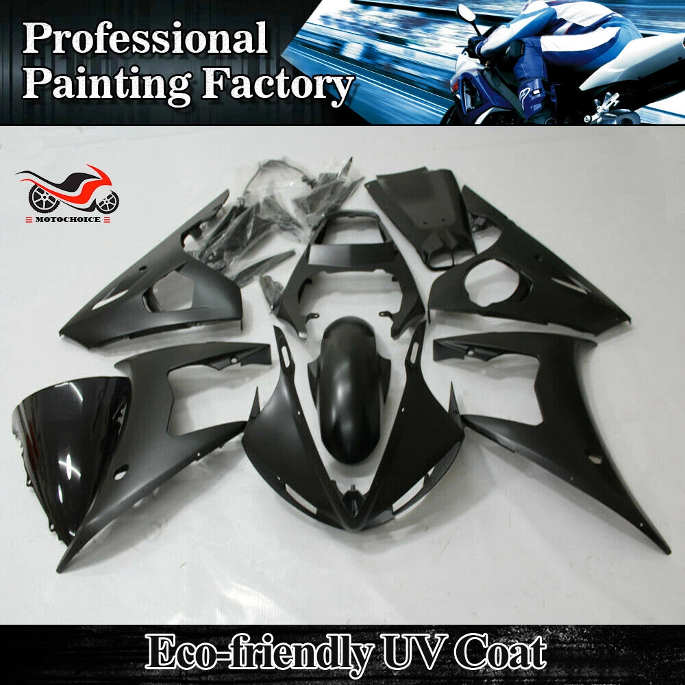 Fairing Kit for Yamaha YZF R6/R6S (2003–2009) Matte Black ABS Plastic