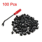 100pcs Push-Type Retainer Clips with Fastener Remover for Toyota