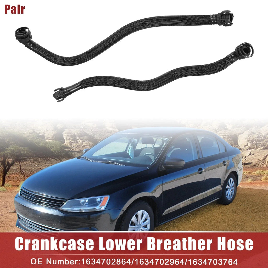 Pair Crankcase Lower Breather Hose for BMW X5 E70 xDrive 50i (2010-2013)