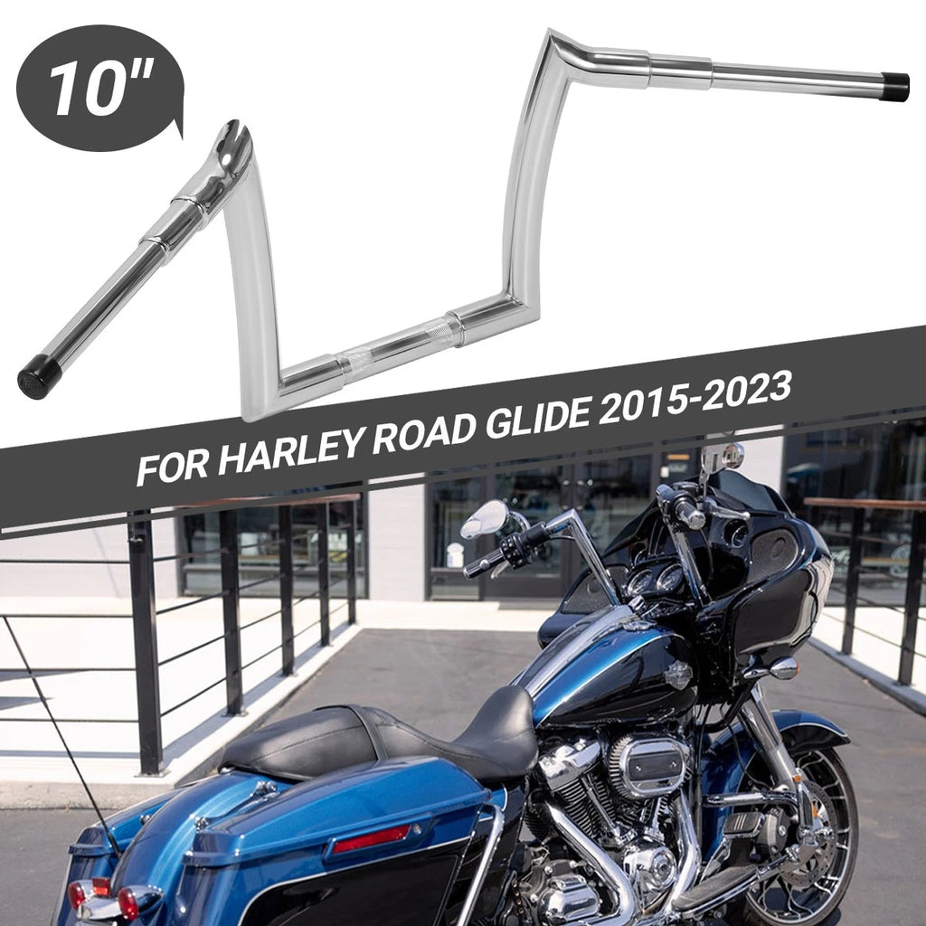 Chrome 10" Rise Ape Hanger Handlebar for Harley Road Glide (2015–2023)