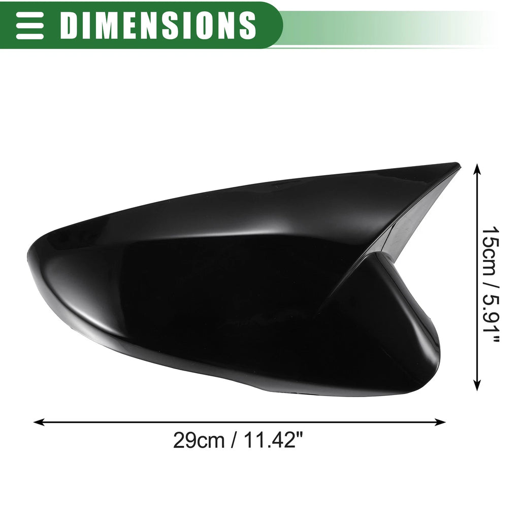1 Pair Rearview Mirror Cover Cap for Hyundai Veloster (2012–2017) Gloss Black