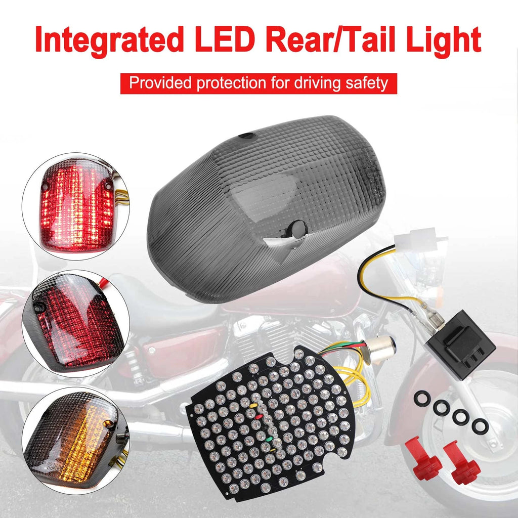 Integrated LED Rear Tail Light for Honda Sabre Shadow ACE Deluxe Valkyrie