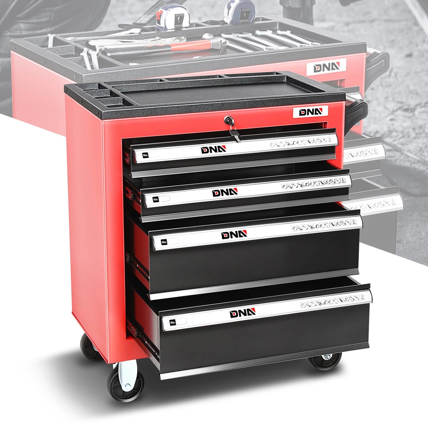 4-Drawer Rolling Tool Cart for Universal Use