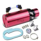 Turbo Oil Catch Tank with 0-14 PSI Fuel Gauge for Universal Fit (7" x 2.5")