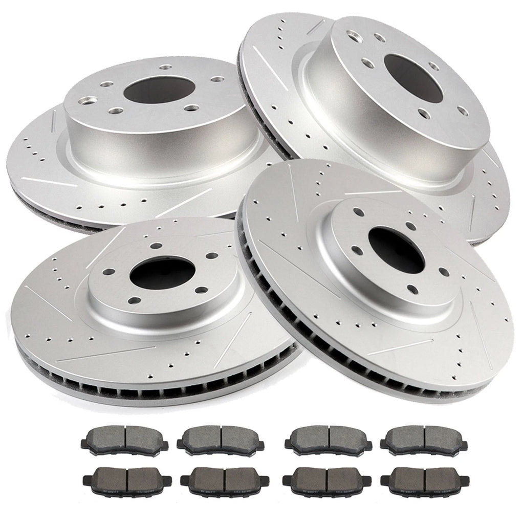 Brake Rotors + Metallic Pads for Nissan Maxima (2009–2014, 2016–2017)