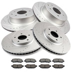 Brake Rotors + Metallic Pads for Nissan Maxima (2009–2014, 2016–2017)
