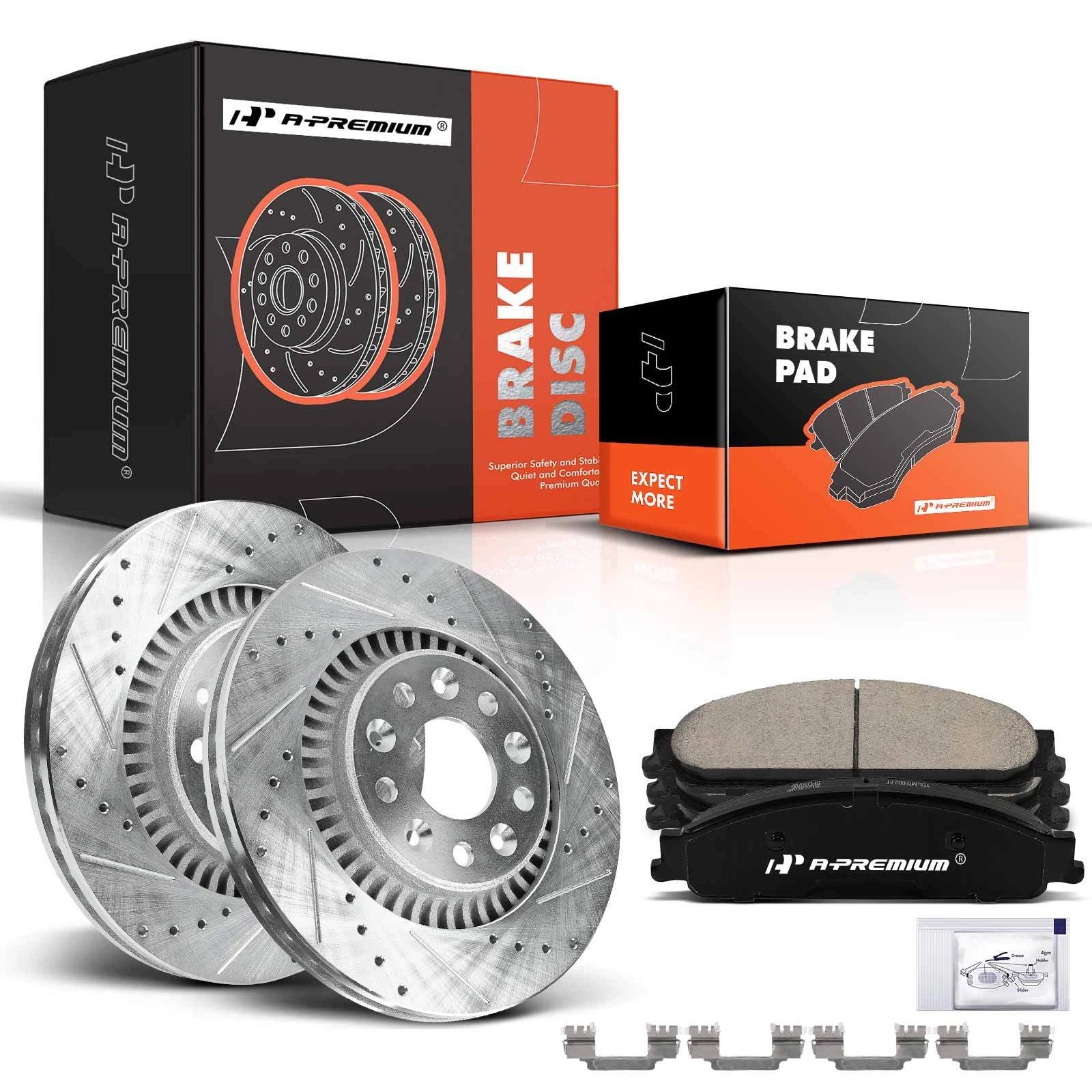 Front Drilled Brake Rotors & Pads for Ford Taurus Freestyle (2005–2009)
