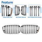 Pair Front Upper Bumper Grille for BMW 1 Series F20 (2012–2019) Chrome