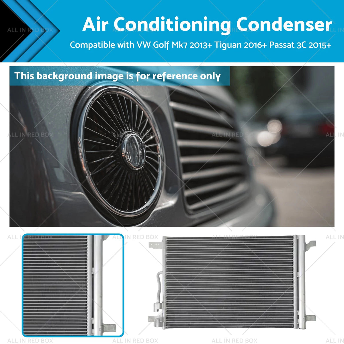 A/C Condenser for VW Golf Mk7 (2013–2023), Tiguan (2016–2023), Passat 3C (2015–2023)