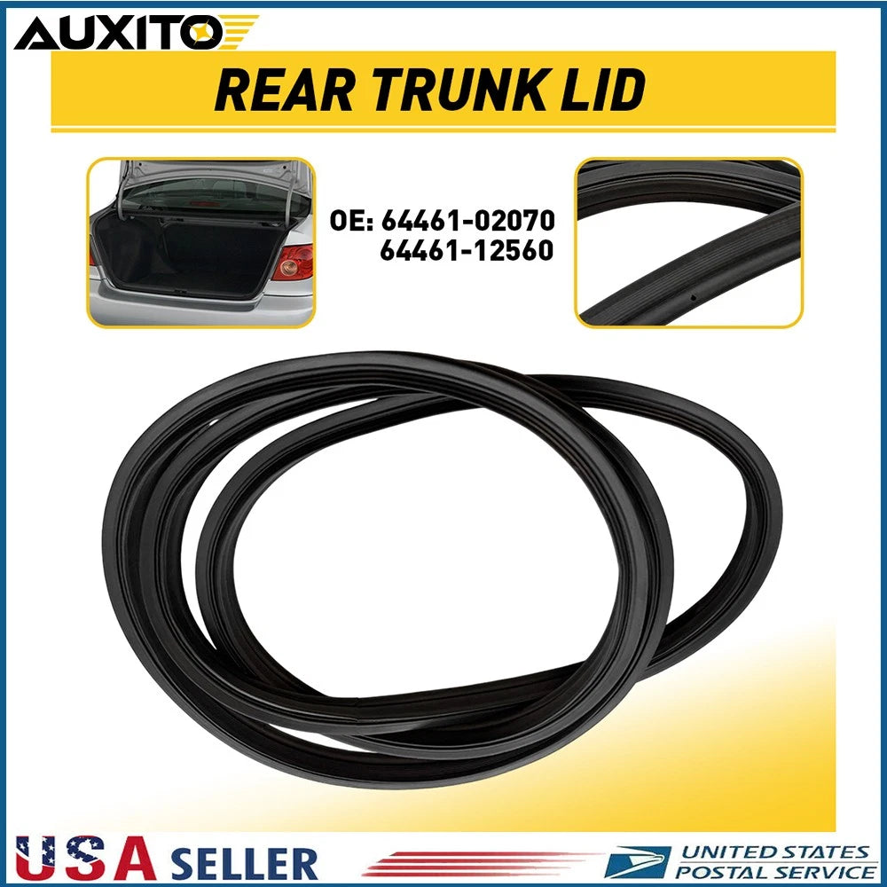 Rubber Trunk Lid Weatherstrip Seal for Toyota Corolla (2003–2008)
