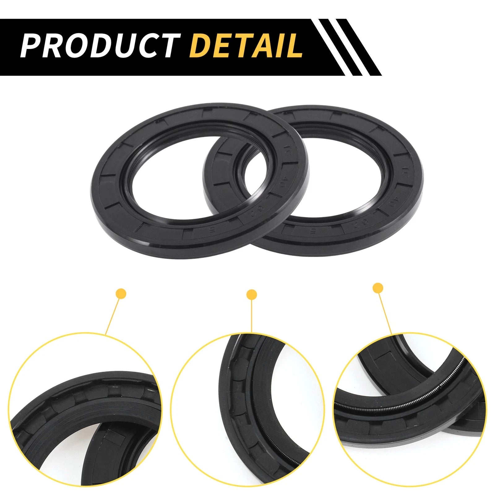 Set of 5 Oil Seal Rotary Shaft Seal NBR Rubber 40x62x5mm