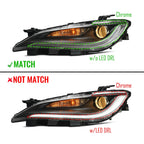 Halogen Headlight for Chrysler 200 (2015–2017) w/o LED DRL, Chrome Trim, Left