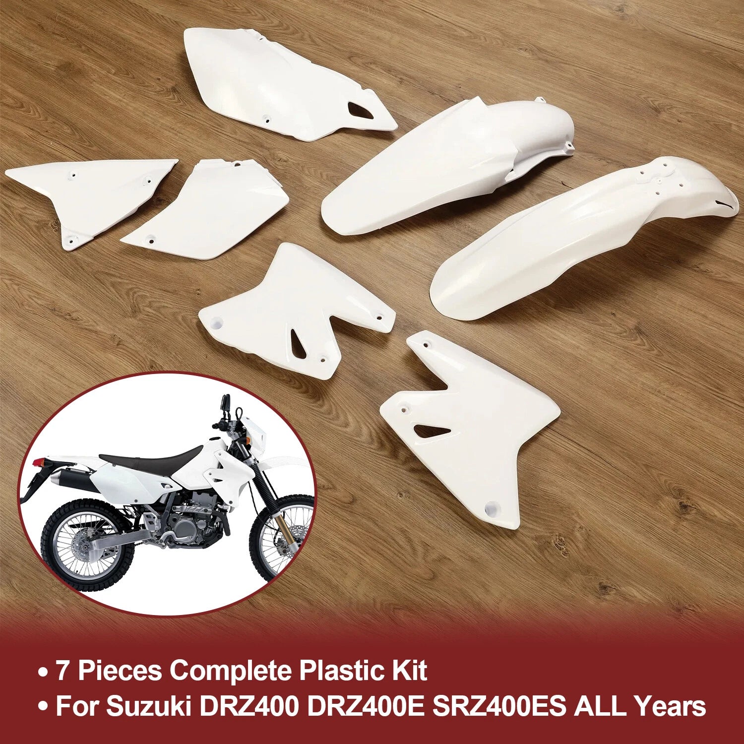 Complete Fairing Bodywork Kit for Suzuki DRZ400S/SM (All Years)