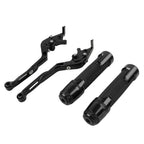 Black Extendable Brake Clutch Levers Grip Set for Ducati Monster (2009-2015)