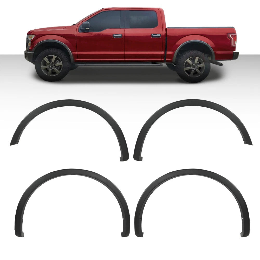 Set of 4 Textured Wheel Fender Flares for Ford F-150 (2015–2017)
