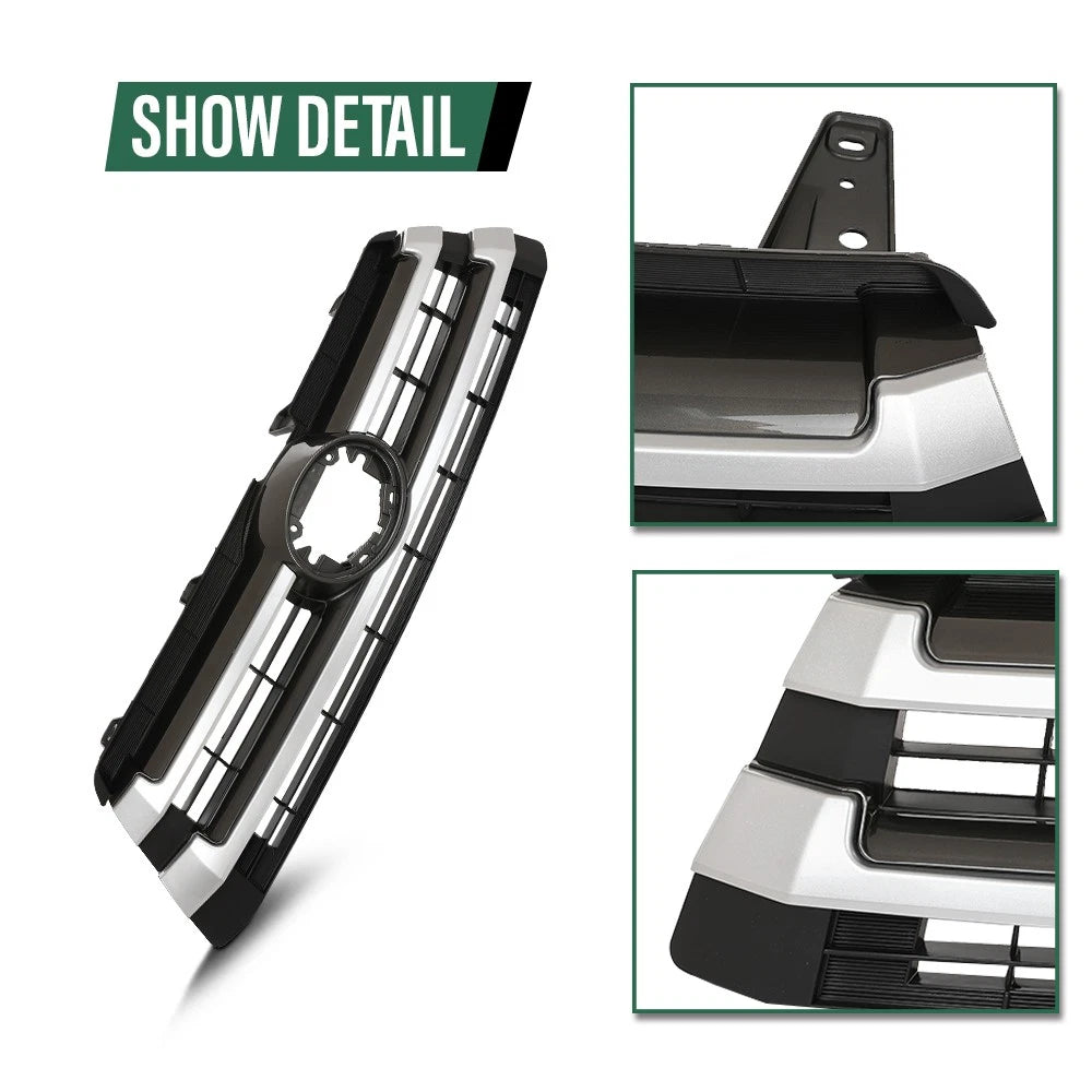Front Bumper Upper Grille for Toyota Highlander (2017–2019) Black & Chrome