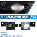 2X White LED License Plate Light for Chevy (23251664, 23251665)