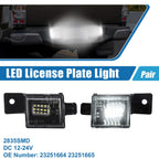 2X White LED License Plate Light for Chevy (23251664, 23251665)