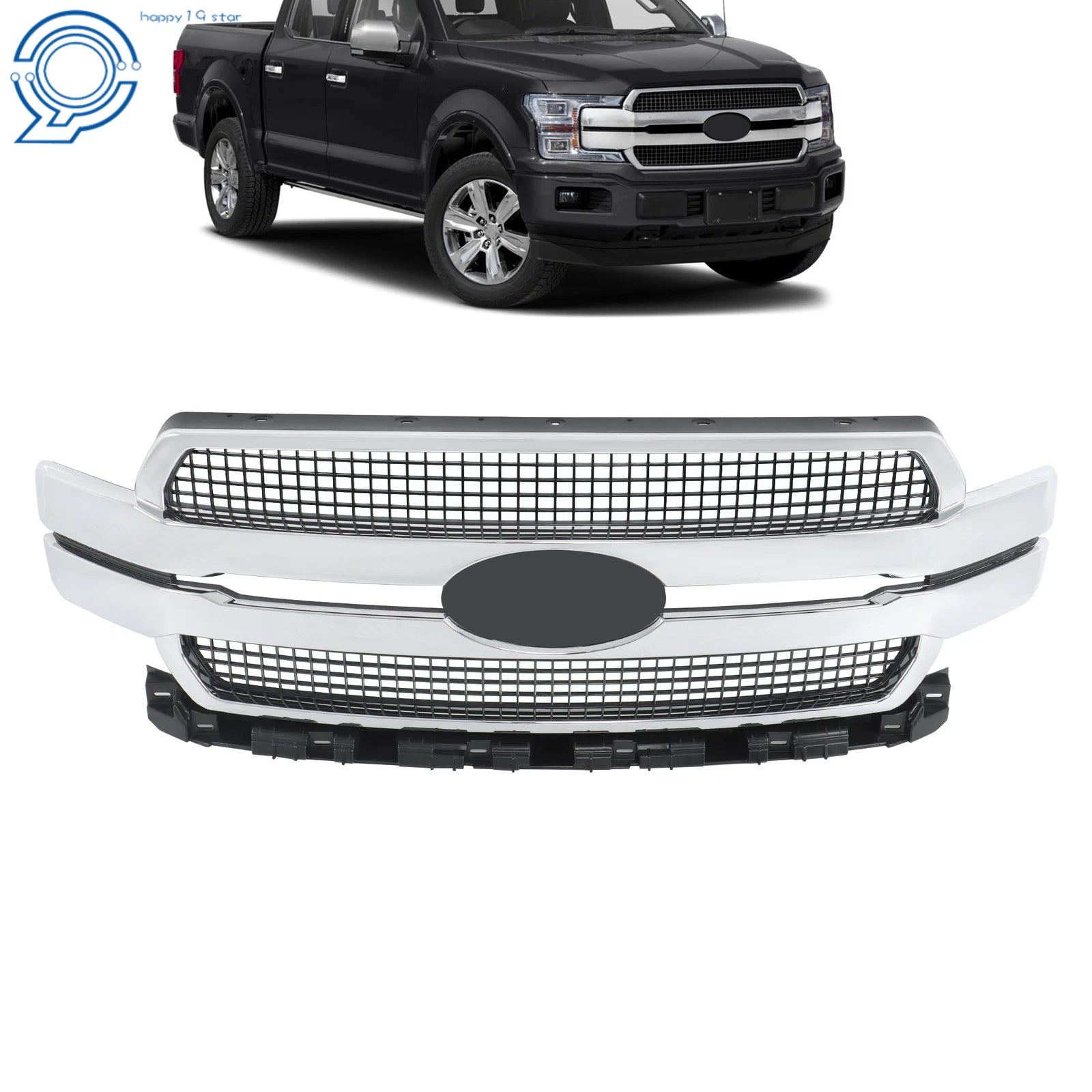 Chrome Upper Grille for Ford F-150 (2018–2020)