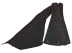 Leather Manual & E Brake Boot Cover for Audi TT (1998–2006) Red Stitch