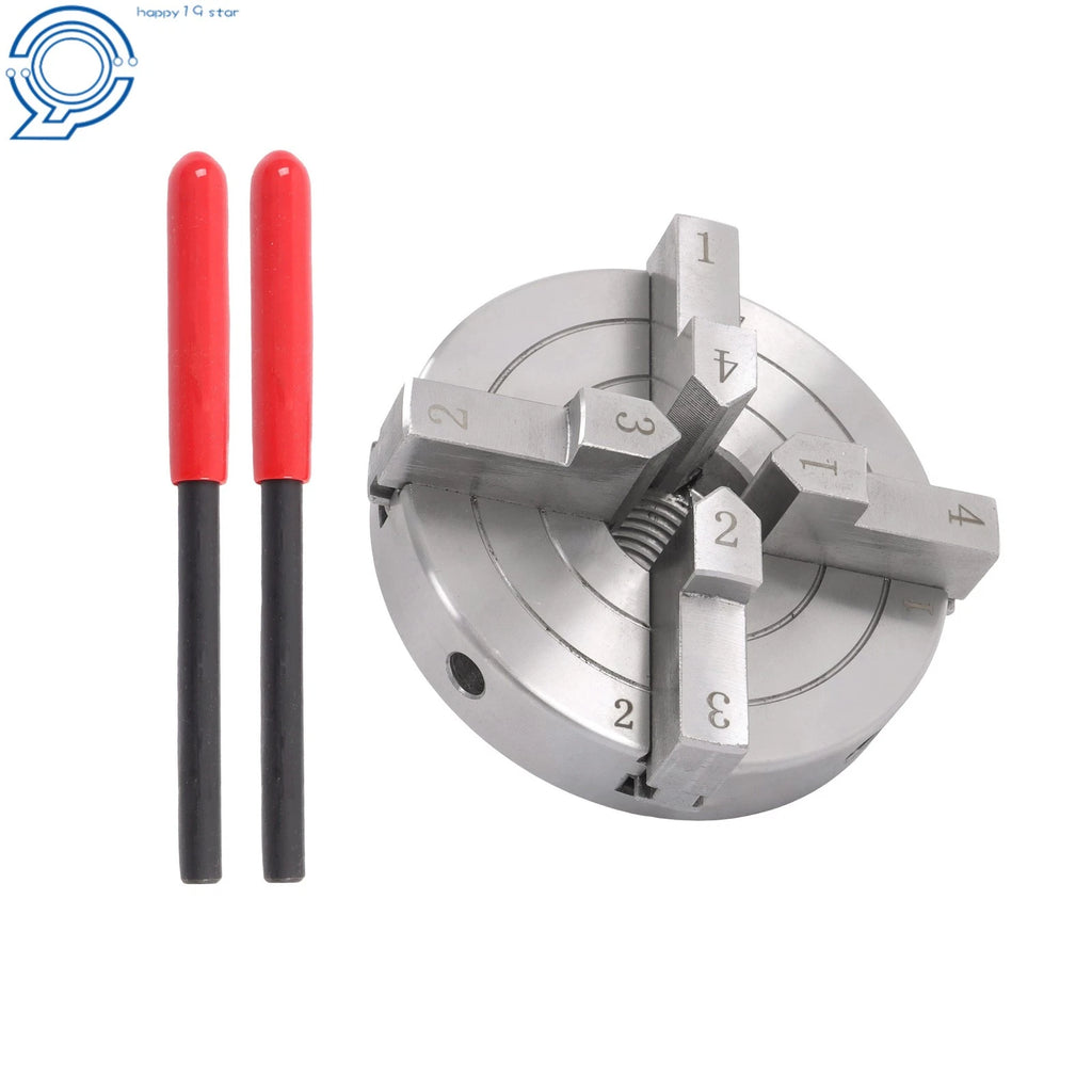 4 Inch Quick Change 4 Jaw Lathe Chuck Set for 1x8 TPI (Self Centering)