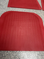 Floor Mat Set 4 Piece Red with Pony Logo for 1964-1973 Ford Mustang