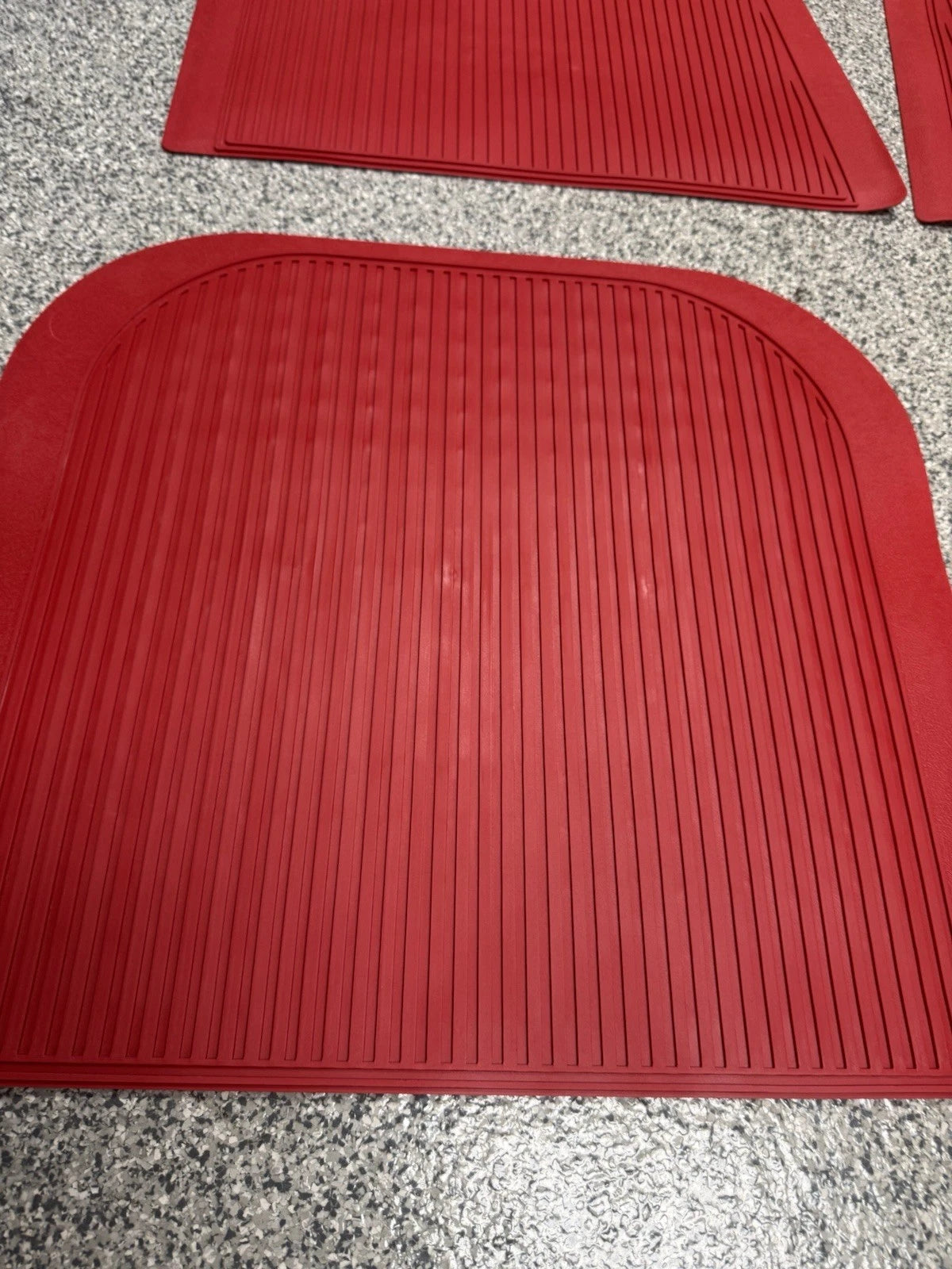Floor Mat Set 4 Piece Red with Pony Logo for 1964-1973 Ford Mustang