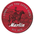 Round Decorative Metal Aluminum Sign for Marlin Lever Guns (Made in USA)