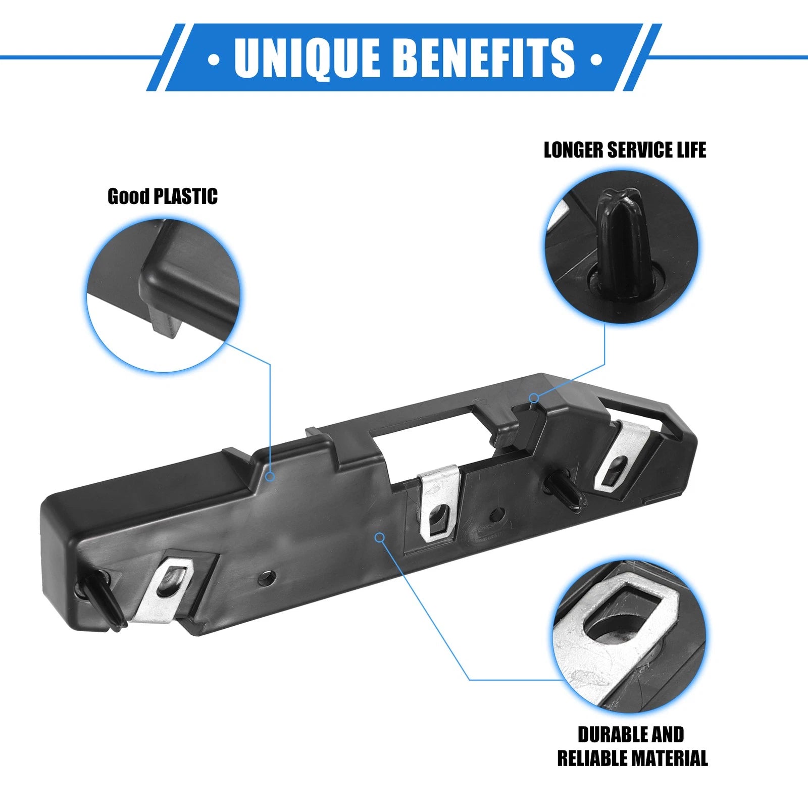 Front Right Bumper Bracket for Ford Edge (2015–2018) - Black