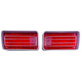 Replacement Driver/Passenger Side Set of Tail Light Lenses w/Chrome Accent