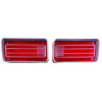 Replacement Driver/Passenger Side Set of Tail Light Lenses w/Chrome Accent