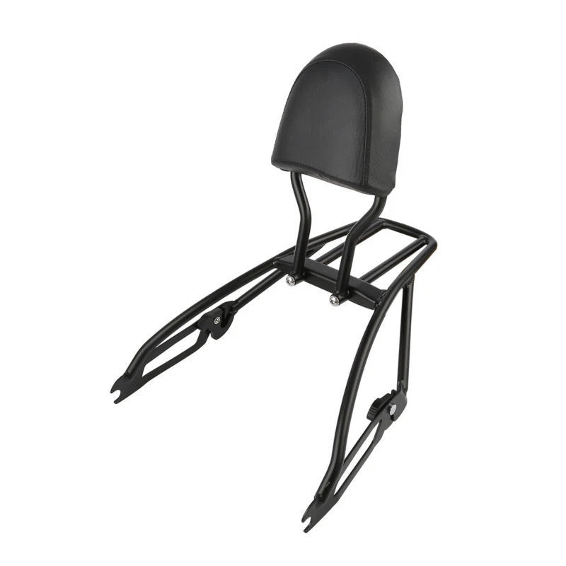 Chrome/Black Sissy Bar Luggage Rack Backrest for Harley Street 500 750 (2015–2020)
