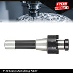 1" R8 Shank Shell Milling Arbor Adapter for Bridgeport