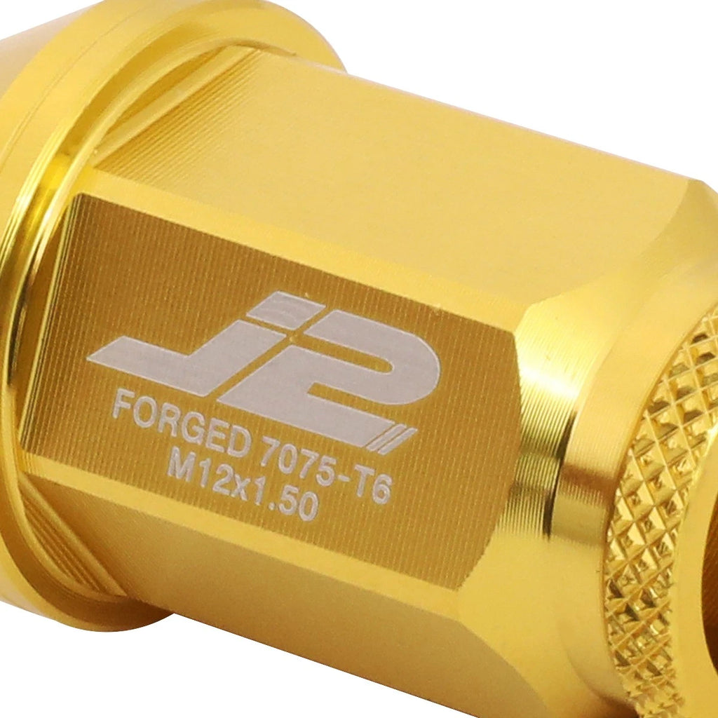 Set of 20 J2 7075 Forged Aluminum M12x1.5 Open-End Lug Nuts for Universal