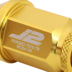 Set of 20 J2 7075 Forged Aluminum M12x1.5 Open-End Lug Nuts for Universal