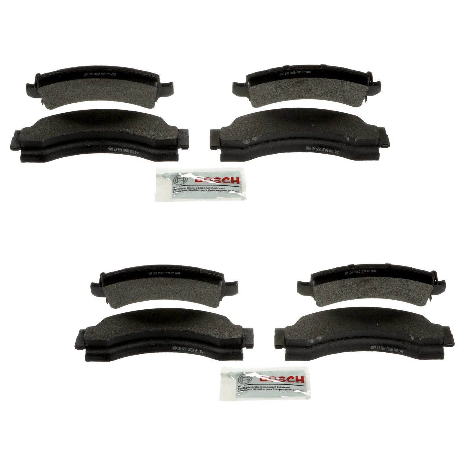 Set of 4 Bosch Severe Duty Disc Brake Pads for Chevrolet C30 P30 (1973–1990)