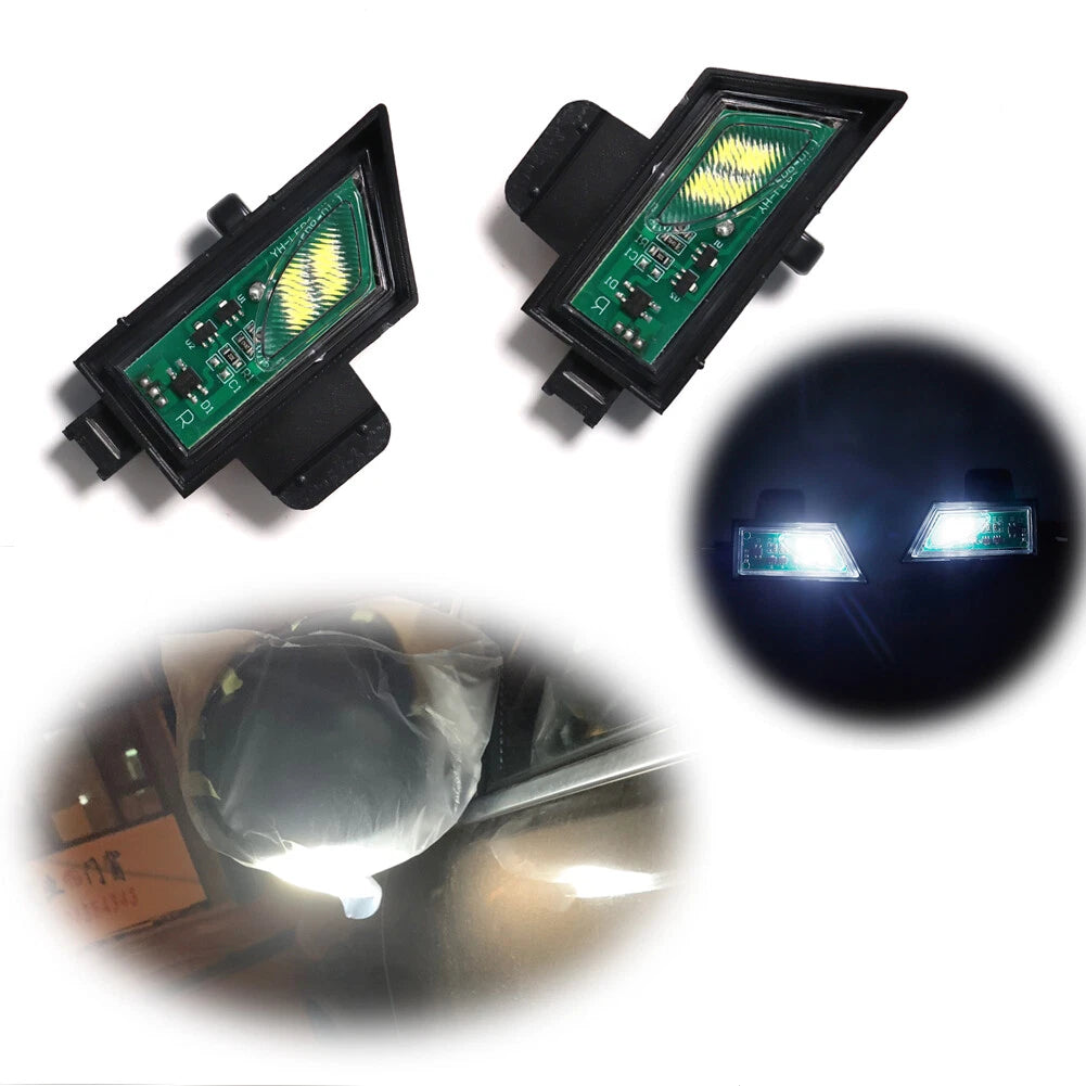 White LED Side Mirror Puddle Lights for Volkswagen Golf 2015–2023
