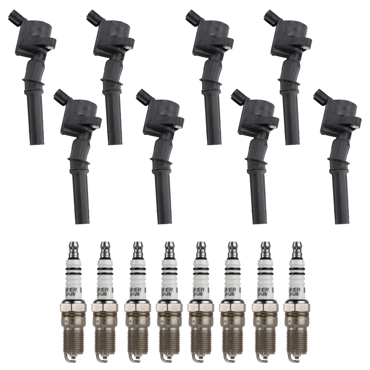 Set of 8 Ignition Coils & Spark Plugs for F-150 Grand Marquis V8 (1997–2003)