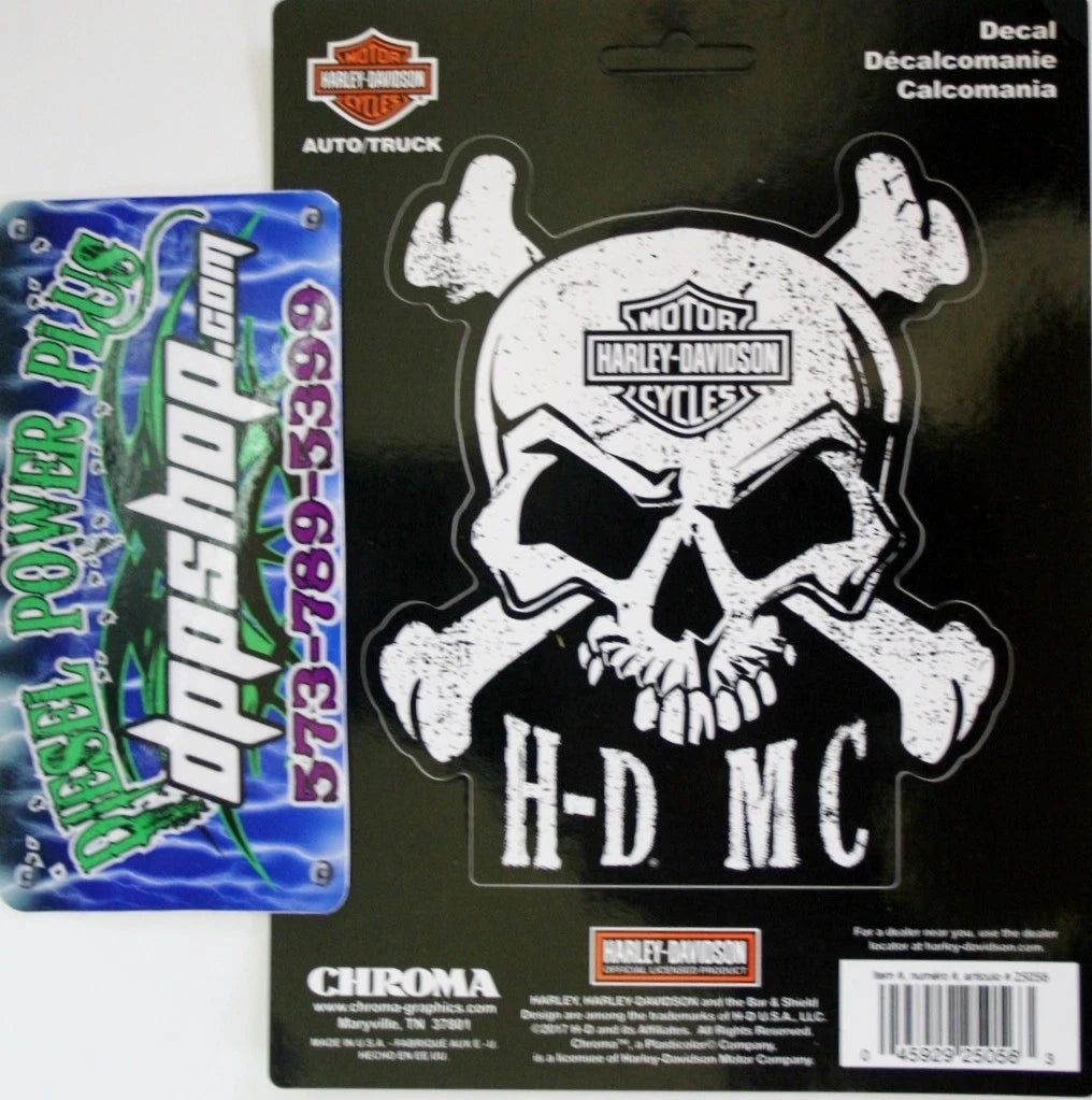 Skull Cross Bone Decal Sticker for Harley Davidson Motorcycle (HD)