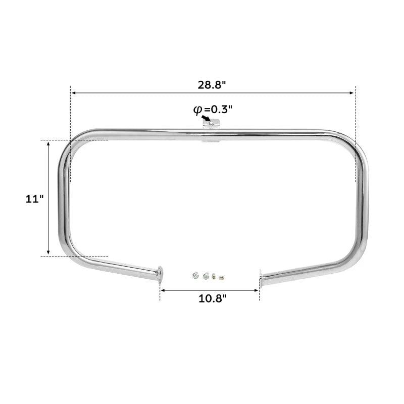 Engine Guard Highway Crash Bar for Harley Touring (1997–2008) Black/Chrome