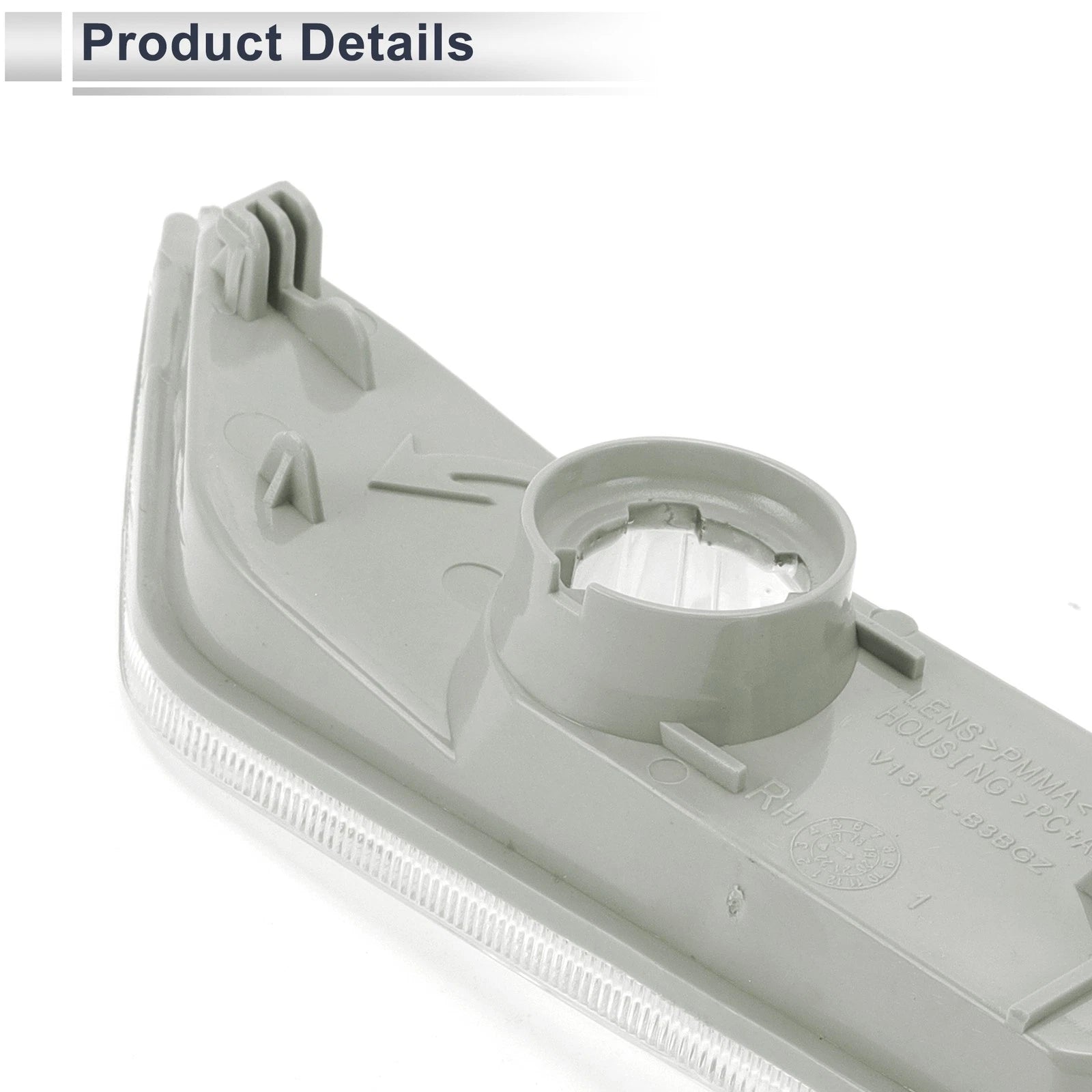 Right Side Marker Light Cover for Honda Civic (2016–2021) No. 34300TETH01 Clear