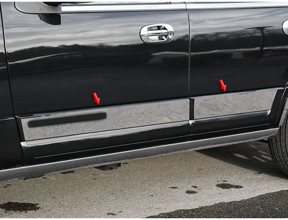 4pc Luxury FX Steel Upper Rocker Panel Trim for 2015-17 Ford Expedition Platinum